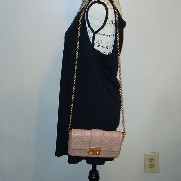 FINAL PRICE! Christian Dior Pink/Beige Leather Cannage Miss Dior Shoulder Bag - Picture 10 of 17